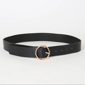 Black Vegan Leather Belt